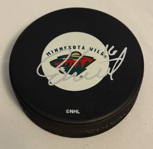 lot 140A image: Bill Muckalt Signed Minnesota Wild Hockey Puck