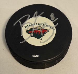 lot 141A image: Brent Burns Signed Minnesota Wild Hockey Puck