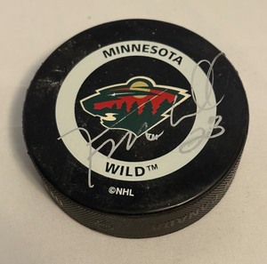 lot 144A image: Jason Marshall Signed Minnesota Wild Hockeu Puck