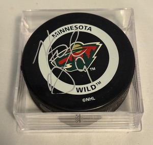 lot 145A image: Hnat Domenichelli Signed Minnesota Wild Hockey Puck