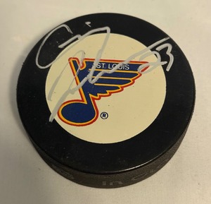 lot 147A image: Craig Johnson Signed St. Louis Blues NHL Official Game Hockey Puck
