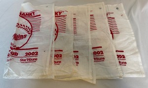 lot 166 image: (5) Minnesota Twins Baseball 2002 Homer Hankies