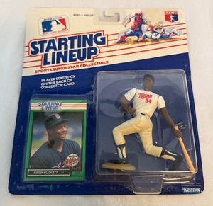 lot 172 image: Kirby Puckett 1989 Starting Lineup Figure and Card Minnesota Twins Baseball