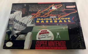 lot 153A image: Super Nintendo Ken Griffey Jr. Presents Major League Baseball Video Game Factory Sealed