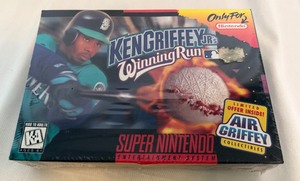 lot 154A image: Super Nintendo Ken Griffey Jr. Winning Run Baseball Video Game Factory Sealed
