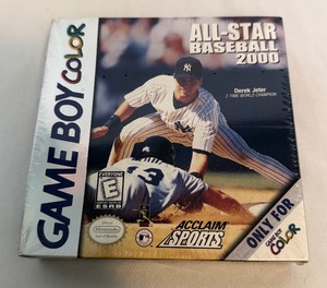 lot 159A image: Game Boy Color All-Star Baseball 2000 Derek Jeter Baseball Game Factory Sealed