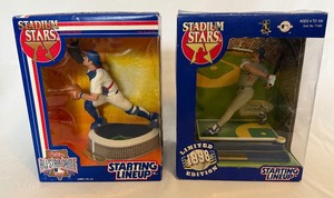 lot 167A image: (2) Mike Piazza Stadium Stars 1996 and 1998 Starting Lineup Baseball Figures