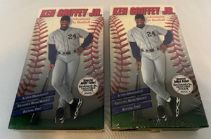 lot 169A image: (2) Ken Griffey Jr. Adventures in Baseball VHS 1996 Factory Sealed