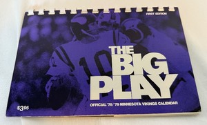 lot 189 image: Minnesota Vikings 1978-79 Vintage Official Football Calendar