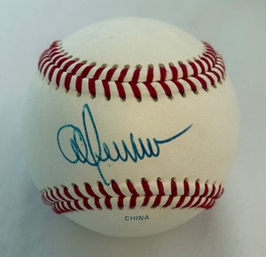 lot 19B image: Al Newman Signed Baseball Rawlings ROLB1 Ball With Case - Minnesota Twins