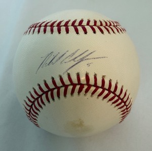 lot 22B image: Michael Cuddyer Signed Baseball Rawlings OMLB Selig Ball - Minnesota Twins