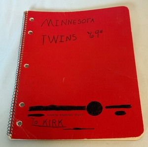 lot 177A image: Minnesota Twins 1969 Vintage Collage Notebook