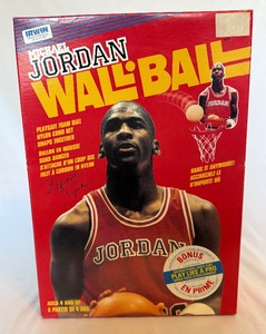 lot 8B image: RARE Michael Jordan Wall Ball Toy Set - NEW  Unopened - 1990 Toy Ohio Art - Chicago Bulls Basketball