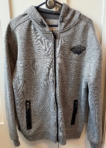 lot 204A image: Minnesota Wild Size Large Old Time Hockey Brand Zip Up Hooded Sweatshirt Jacket