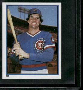lot 26B image: Ryne Sandberg RC Sticker 1983 Topps #328 Rookie Vintage Baseball Card