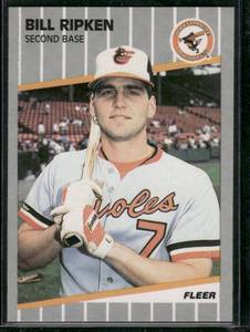 lot 27B image: Billy Ripken Iconic F Face Black Box Error Card 1989 Fleer #616 Baseball Card