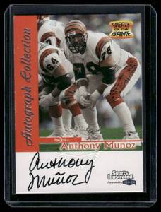 lot 35B image: Anthony Munoz Auto 1999 Fleer Sports Illustrated Greats of th Game Autograph Collection Football Card