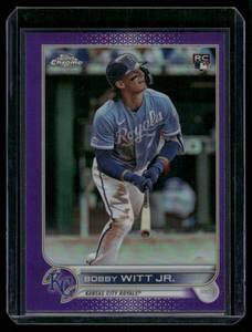 lot 36B image: Bobby Witt Jr. RC 2022 Topps Chrome Purple #USC35 Rookie Baseball Card