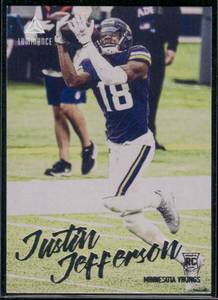 lot 41B image: Justin Jefferson RC 2020 Chronicles Luminance #217 Rookie Minnesota Vikings Football Card