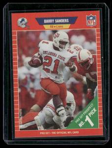 lot 50B image: Barry Sanders RC 1989 Pro Set #494 Rookie Football Card