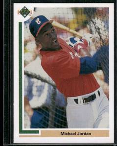 lot 54B image: Michael Jordan RC Iconic Basbell Card 1991 Upper Deck #SP1