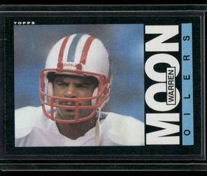lot 58B image: Warren Moon RC 1985 Topps #251 Rookie Vintage Football Card