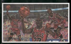 lot 60B image: Michael Jordan Rare 1992 John McClean Artist Card