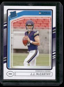 lot 67B image: JJ McCarthy RC 2024 Donruss Rated Rookie #303 Minnesota Vikings Football Card