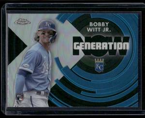lot 71B image: Bobby Witt Jr. RC 2022 Topps NOW Generation #GNC-23 Rookie Baseball Card