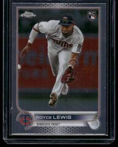 lot 80B image: Royce Lewis RC 2022 Topps Crome #USC143 Rookie Minnesota Twins Baseball Card