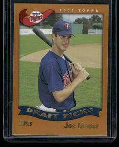 lot 81B image: Joe Mauer RC 2002 Topps #611 Rookie Minnesota Twins Baseball Card