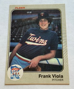 lot 96N image: Frank Viola RC 1983 Fleer #825 Minnesota Twins Vintage Rookie Card