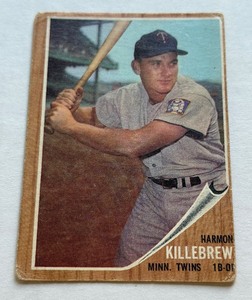 lot 97B image: 1962 Harmon Killebrew #70 Vintage Minnesota Twins Baseball Card