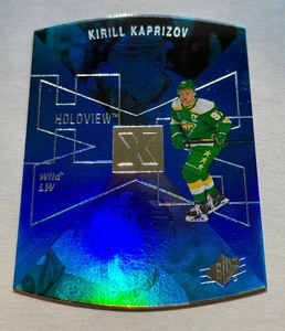 lot 101B image: Kirill Kaprizov Die Cut 2023-24 Upper Deck Extended SPx Holoview #SPX-14 Minnesota Wild Hockey Card