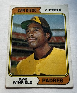 lot 102B image: Dave Winfield RC 1974 Topps #456 Rookie Vintage Minnesota Twins Baseball Card