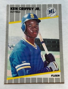 lot 120B image: Ken Griffey Jr. RC 1989 Fleer #548 Rookie Baseball Card
