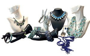 lot 20H image: Fashion Jewelry Collection with Shades of Blue