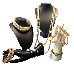 lot 22H image: Elegant Collection of Fashion Jewelry with Faux Pearls and Bangles