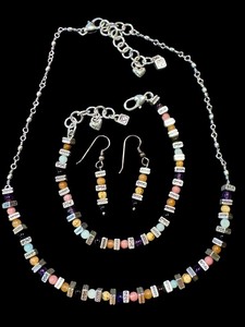 lot 24H image: Brighton Gemstone Jewelry Set Necklace, Bracelet, and Earrings