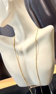 lot 11G image: 14k Italian Gold Box Chain Necklace, 20 Inches