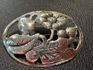 lot 17C image: Vintage Sterling Silver Floral Brooch