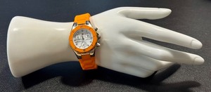 lot 19J image: Michele Tahitian Chronograph Watch with Orange Strap
