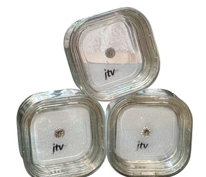 lot 22J image: Set of 3 Moissanite Stones in Clear Display Cases