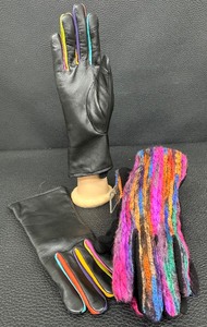 lot 14 image: Two Pairs of Colorful Gloves