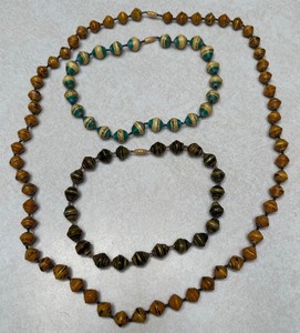 lot 68A image: Set of 3 BeadforLife Ugandan Paper Bead Necklaces