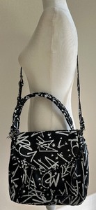 lot 89 image: Aimee Kestenberg Black and White Graffiti Shoulder Bag
