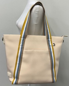 lot 91 image: Citi Collective Canvas Tote Bag with Adjustable Colorful Striped Strap