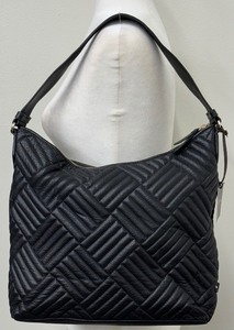 lot 10 image: Cole Haan Avery Hobo Quilted Black Leather Shoulder Bag - NWT