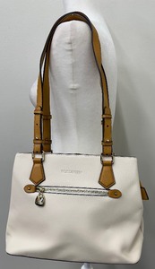 lot 105 image: Bostanten Cream and Tan Leather Tote Bag with Double Straps