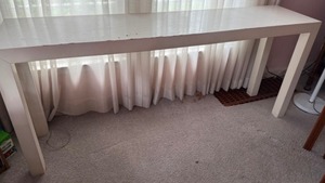 lot 40 image: Solid Built Long Sofa or Plant Table